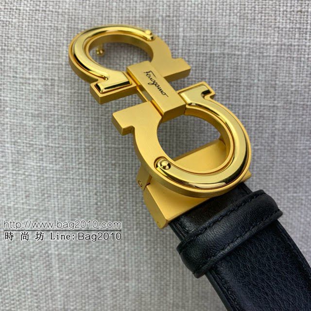 菲拉格慕男士皮帶 Ferragamo雙面牛皮紋理腰帶  jjp1928